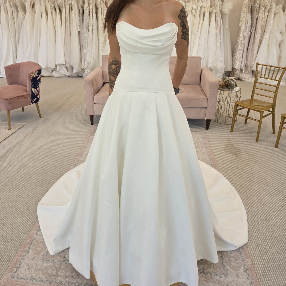 Mori Lee Strapless Cream Gown
